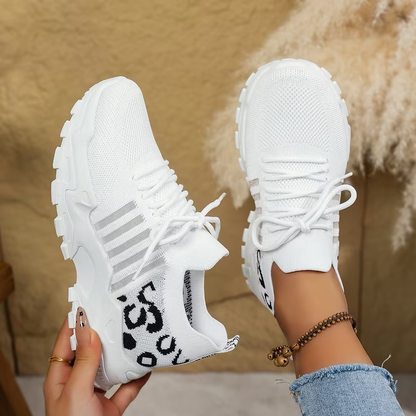 Women's Chunky Mesh Lace-Up Sneakers