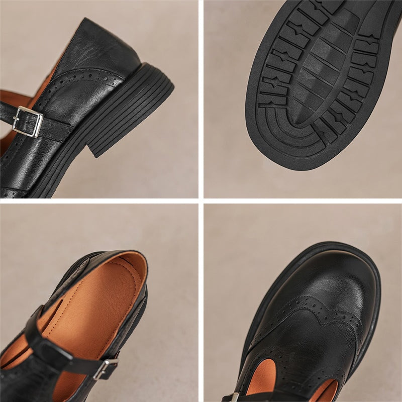 Women's Leather Mary Jane Sandals