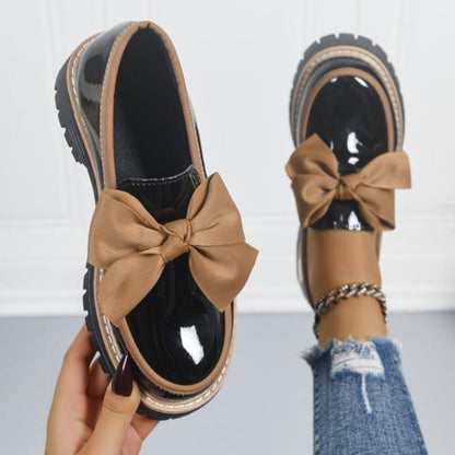 Vivienne | Women's Bow Loafers Platform Slip On Shoes