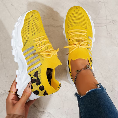 Women's Chunky Mesh Lace-Up Sneakers
