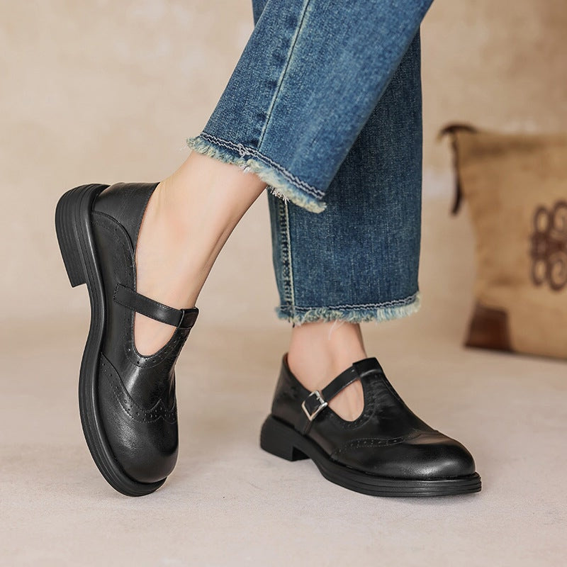 Women's Leather Mary Jane Sandals