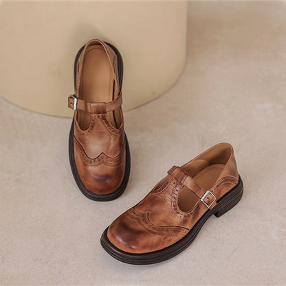Women's Leather Mary Jane Sandals