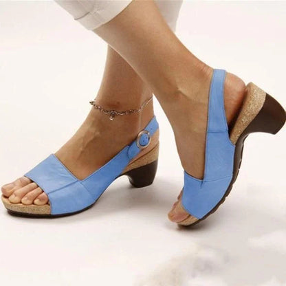 Camila | Women's Block Heel Slingback Sandals with Buckle Strap