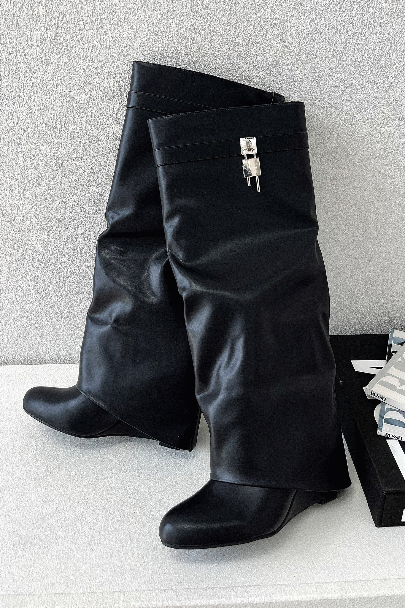 Elara | Women's Black Knee-High Boots
