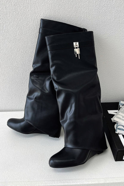 Elara | Women's Black Knee-High Boots