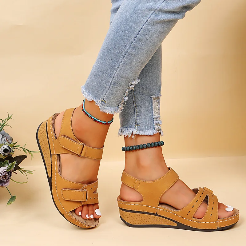 Amara | Women's Platform Cushioned Wedge Sandals