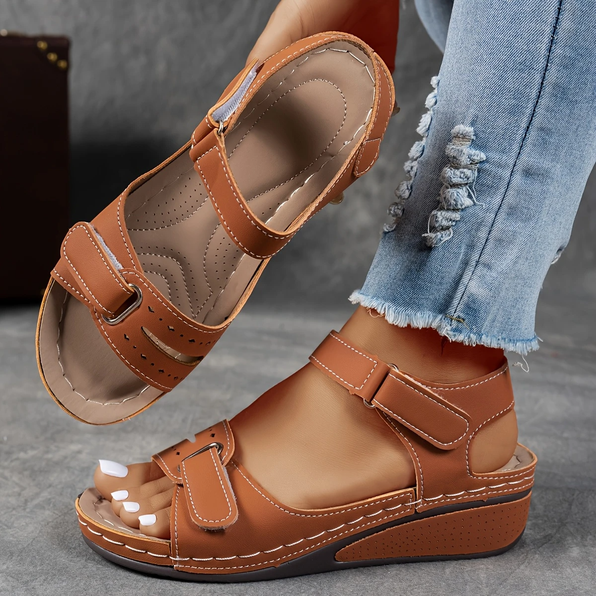 Amara | Women's Platform Cushioned Wedge Sandals