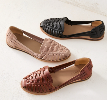 Elara | Women's Woven Flat Buckle Sandals