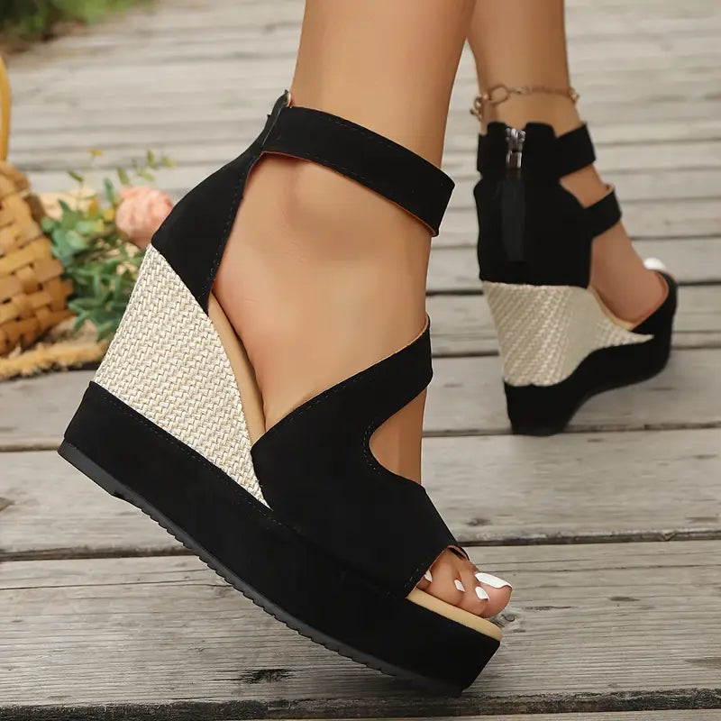 Women's Platform Ankle Strap Wedge Sandals
