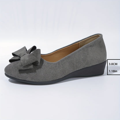 Camila | Women's Bow Detail Round Toe Ballet Flats Slip-On