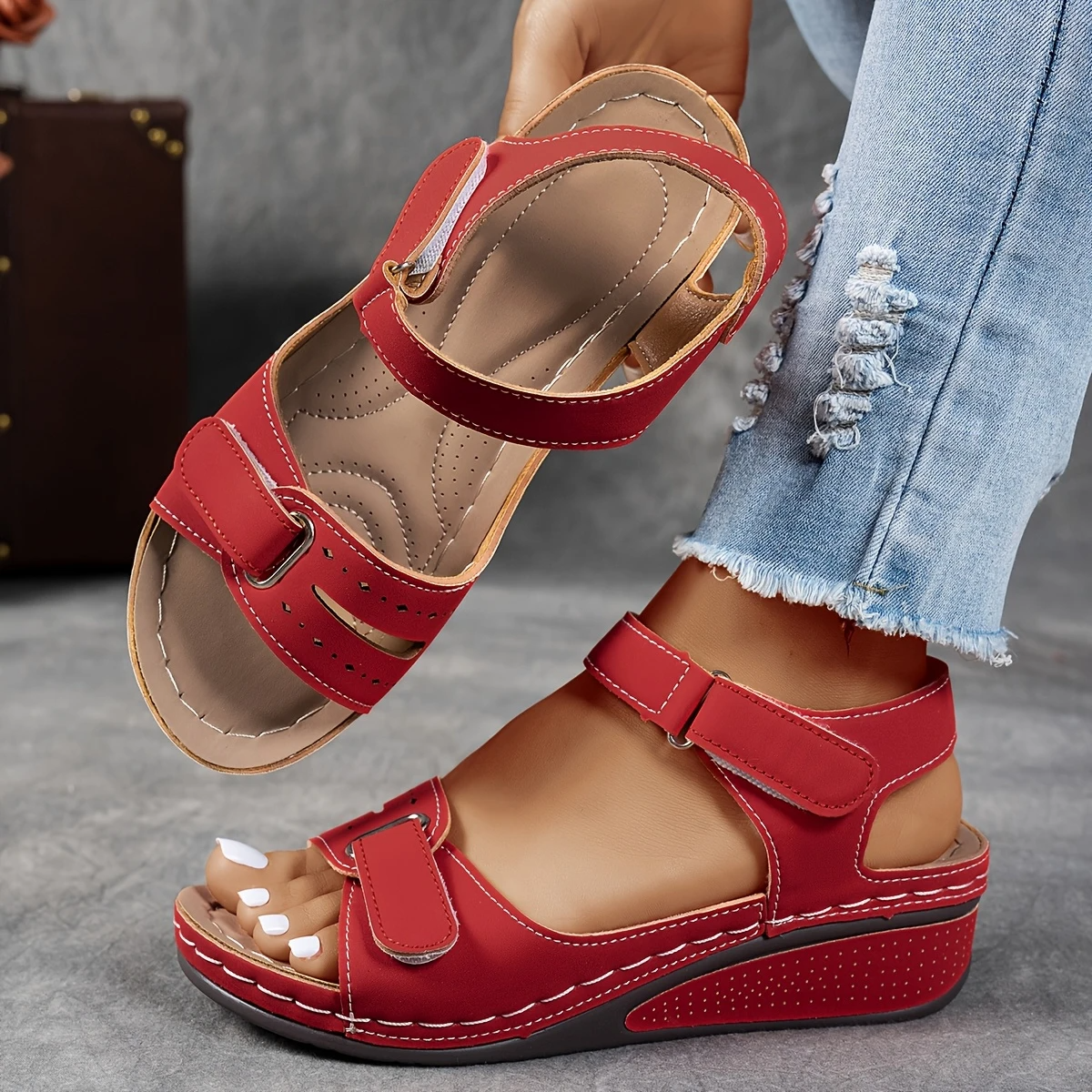 Amara | Women's Platform Cushioned Wedge Sandals
