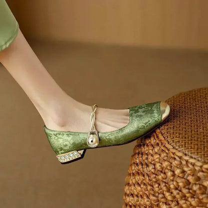 Women's Pearl Strap Mary Jane Heels