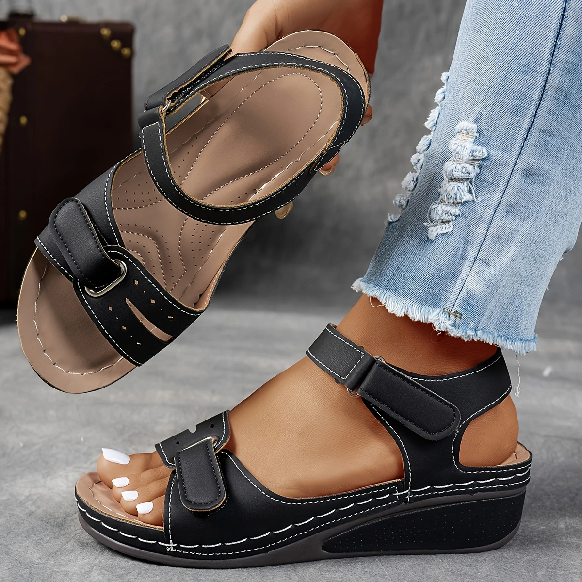 Amara | Women's Platform Cushioned Wedge Sandals