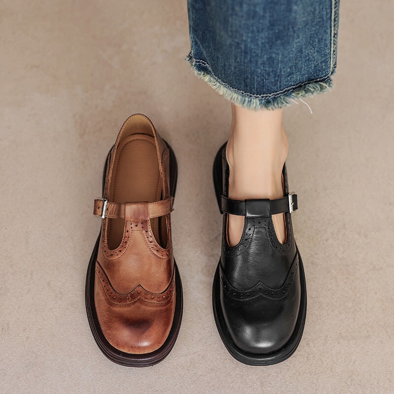 Women's Leather Mary Jane Sandals