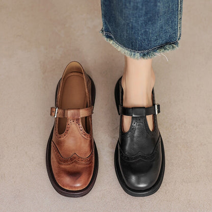 Women's Leather Mary Jane Sandals