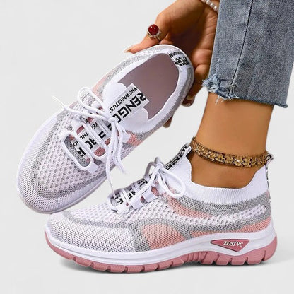 Women's Mesh Lace-Up Sneakers